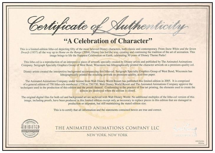 Walt Disney Studio Original Limited Edition Litho Cell Celebration Of Character - 7