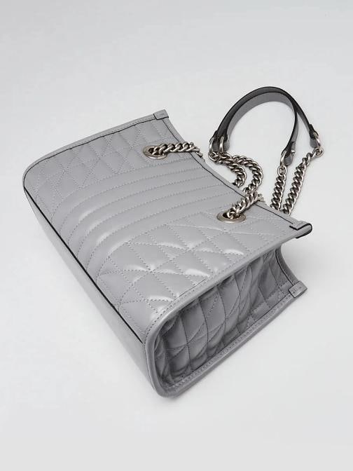 Gucci Grey Quilted Leather Marmont Aria Tote Bag - 3