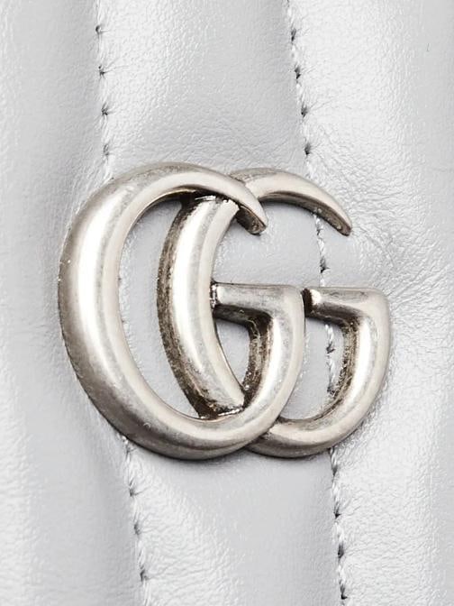 Gucci Grey Quilted Leather Marmont Aria Tote Bag - 5