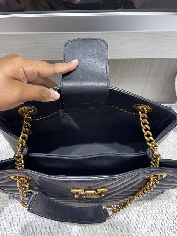 Louis Vuitton New Wave Chain Tote in Black Calfskin Leather - 8