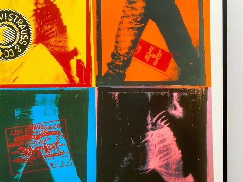 ANDY WARHOL FOUNDATION RARE 1997 LITHO PRINT FRAMED POP ART POSTER "LEVI'S" 1984 - 10