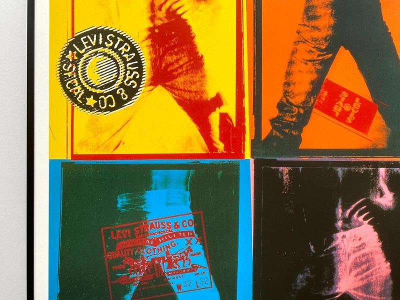 ANDY WARHOL FOUNDATION RARE 1997 LITHO PRINT FRAMED POP ART POSTER "LEVI'S" 1984 - 6