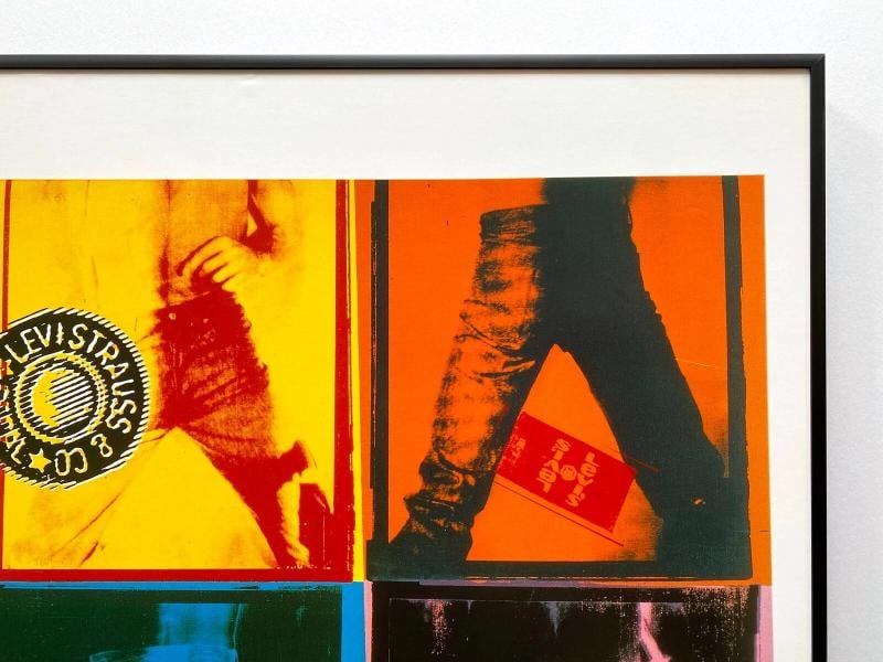 ANDY WARHOL FOUNDATION RARE 1997 LITHO PRINT FRAMED POP ART POSTER "LEVI'S" 1984 - 9