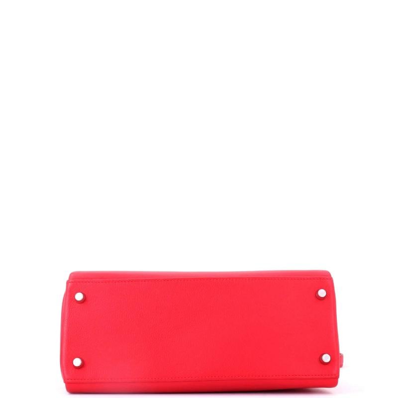 Hermes Kelly Handbag Verso Evercolor with Palladium Hardware 28 - 5
