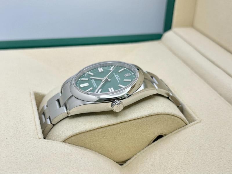 Rolex Oyster Perpetual 124300 41mm Green Dial Stainless Steel Box Papers - 5