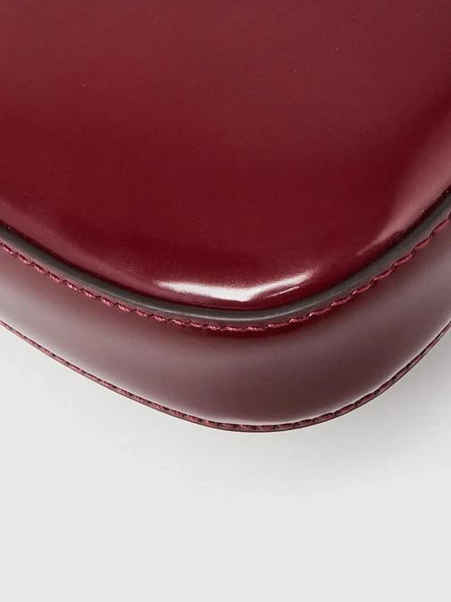 Gucci Dark Red Smooth Leather Mini Bamboo Night Shoulder Bag - 4