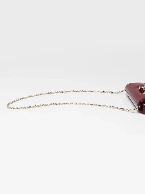 Gucci Dark Red Smooth Leather Mini Bamboo Night Shoulder Bag - 6