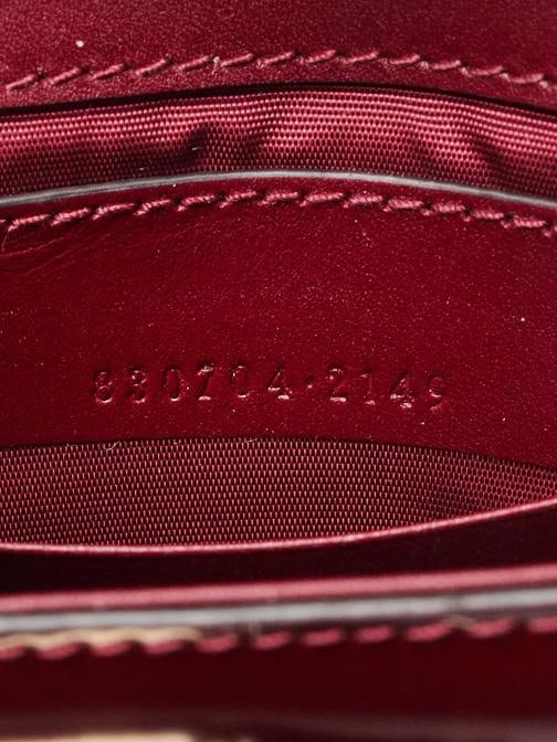 Gucci Dark Red Smooth Leather Mini Bamboo Night Shoulder Bag - 9