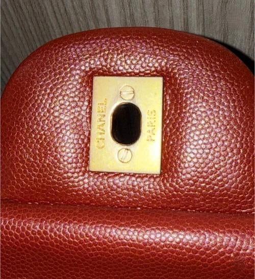 Chanel Classic Jumbo Double Flap in Iridescent Burgundy Quilted Caviar w/GHW 18C - 16