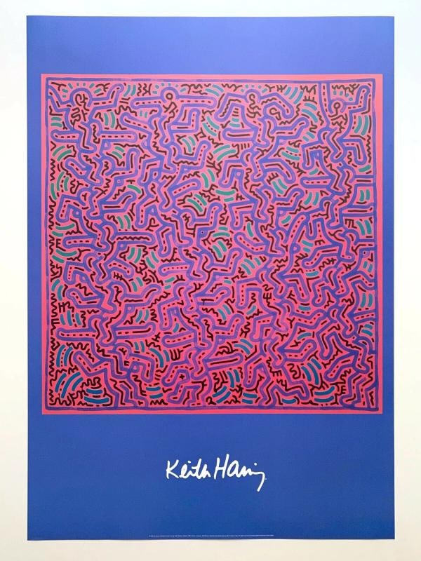 KEITH HARING ESTATE RARE 1999 LITHOGRAPH PRINT POP ART POSTER " UNTITLED " 1984: Condition: Used,Artist: Keith Haring,Unit of Sale: Single-Piece Work,Size: Large (up to 60in.),Signed: No,Color: Multi-Color,Date of Creation: 1990-1999,Original/Licensed Reprint: Limited Edition Prin