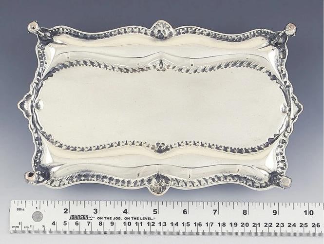 Late 1700s Fine Old Sheffield Silver Plate Desk Set Sander Inkwell Tray - 6