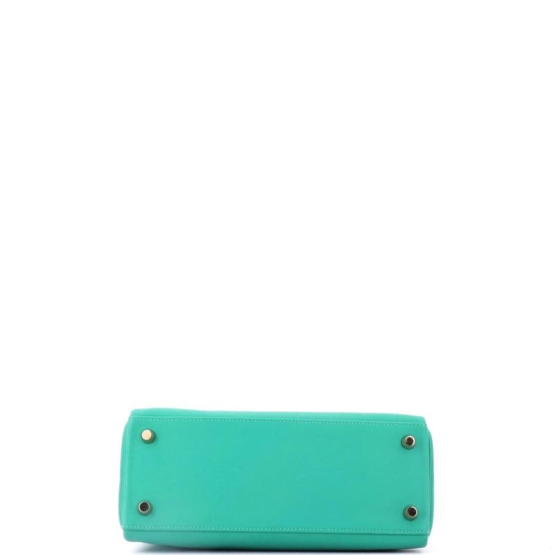 Hermes Kelly Handbag Green Swift with Gold Hardware 25 - 4