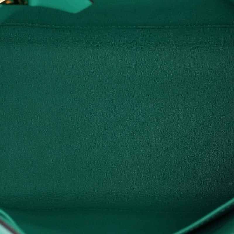 Hermes Kelly Handbag Green Swift with Gold Hardware 25 - 6