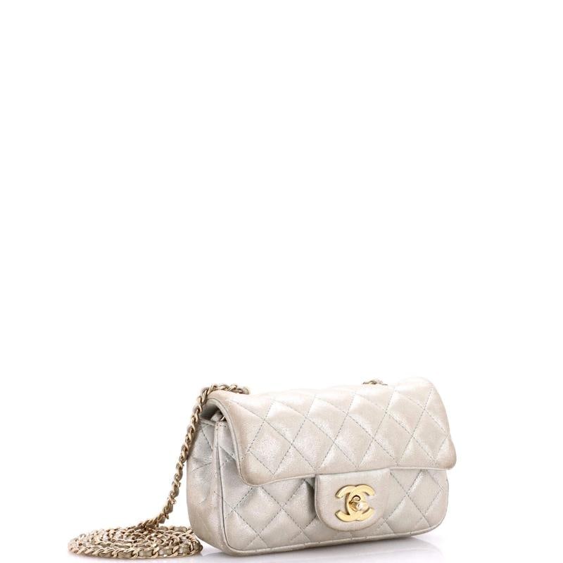 Chanel Classic Single Flap Bag Quilted Iridescent Calfskin Extra Mini - 2