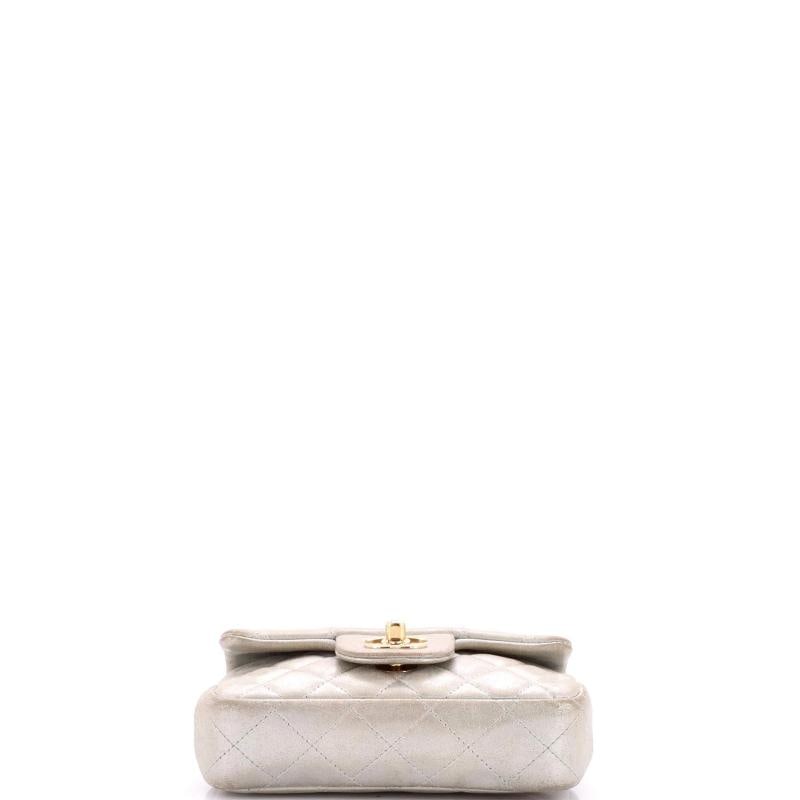 Chanel Classic Single Flap Bag Quilted Iridescent Calfskin Extra Mini - 4