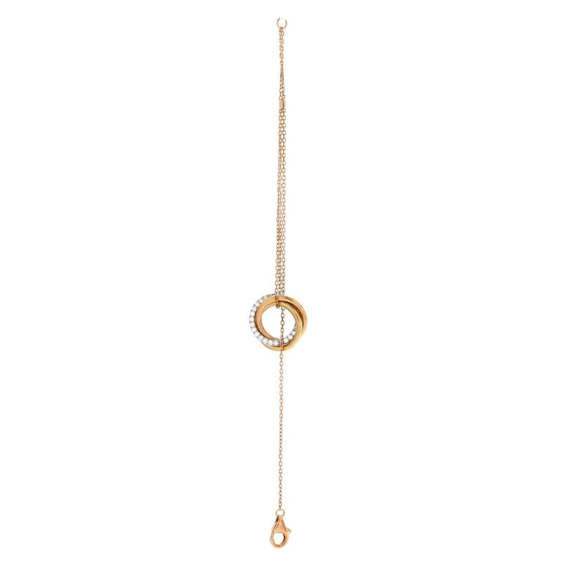 Cartier Trinity Chain Bracelet 18K Tricolor Gold and Diamonds - 3