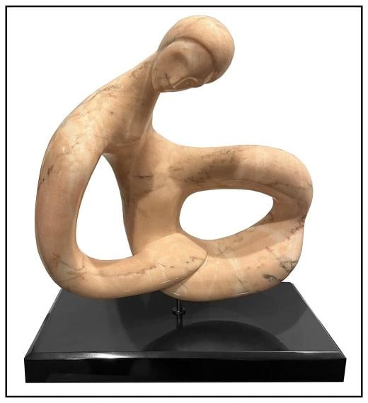 Anthony Quinn Original Hand Carved Marble Sculpture Signed - 2