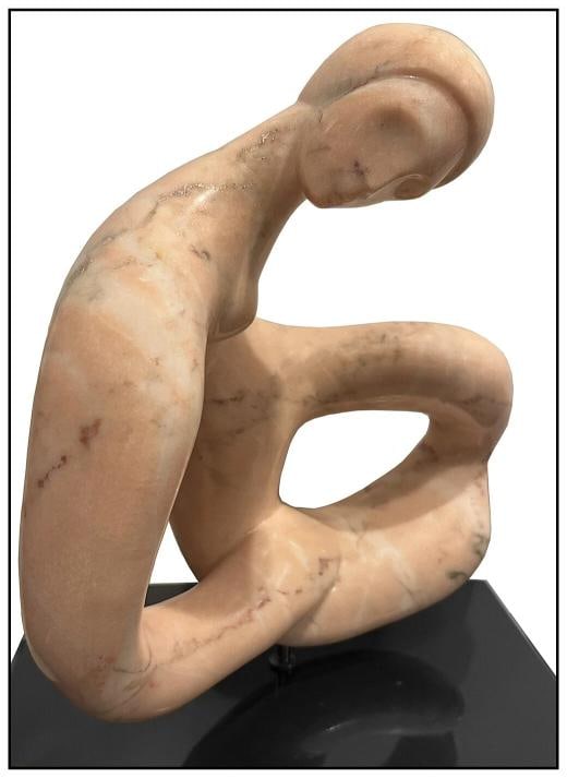 Anthony Quinn Original Hand Carved Marble Sculpture Signed - 3