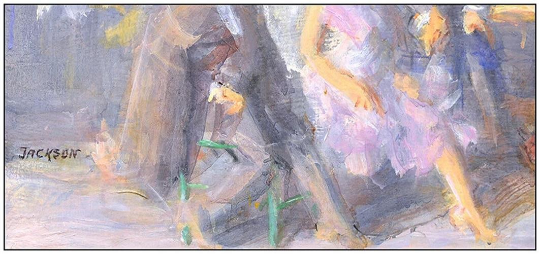 Lee Jackson Large Original Dance Ballet Figurative Painting On Board Signed Art - 4