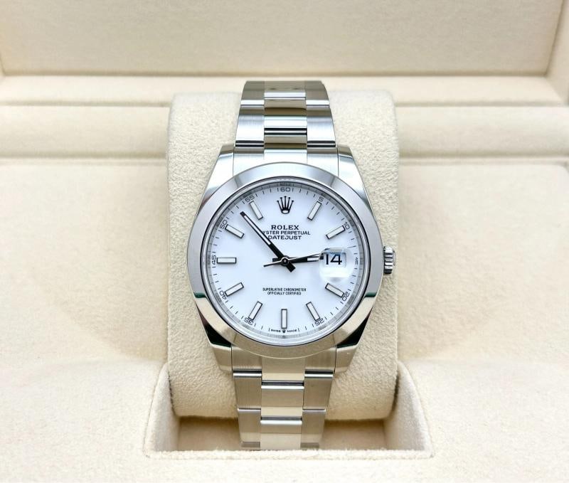 2023 Rolex Datejust 41 126300 White Dial Stainless Steel Box Paper - 3