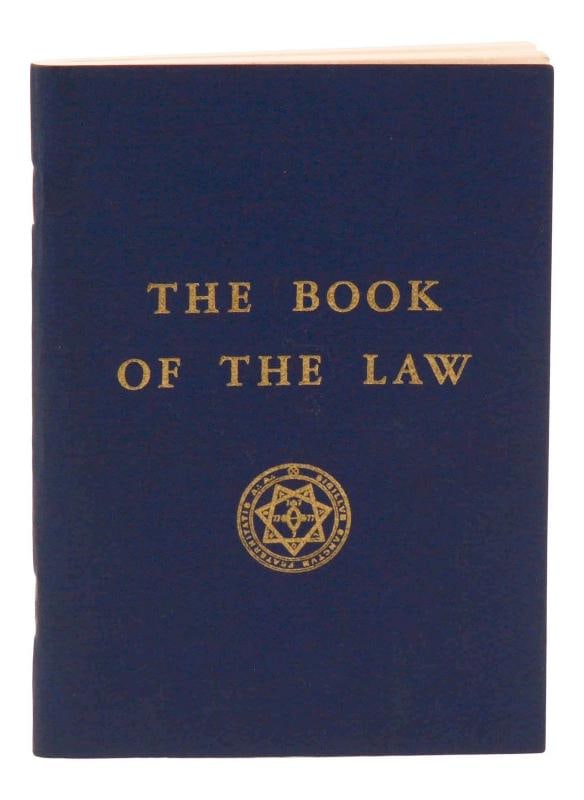 The Book of the Law ~ by ALEISTER CROWLEY ~ First American Edition ~ 1st ~ 1942: Author: Crowley, Aleister,Publisher: Church of Thelema,Year Printed: 1942,Special Attributes: 1st Edition,Binding: Softcover, Wraps,Original/Facsimile: Original