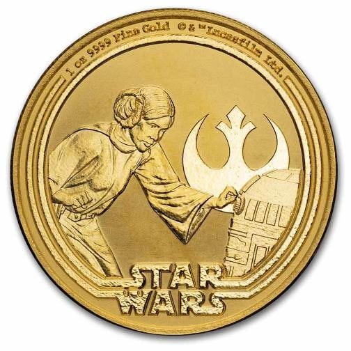 2025 Niue 1 oz Gold $250 Star Wars: Princess Leia Bullion Coin - 3