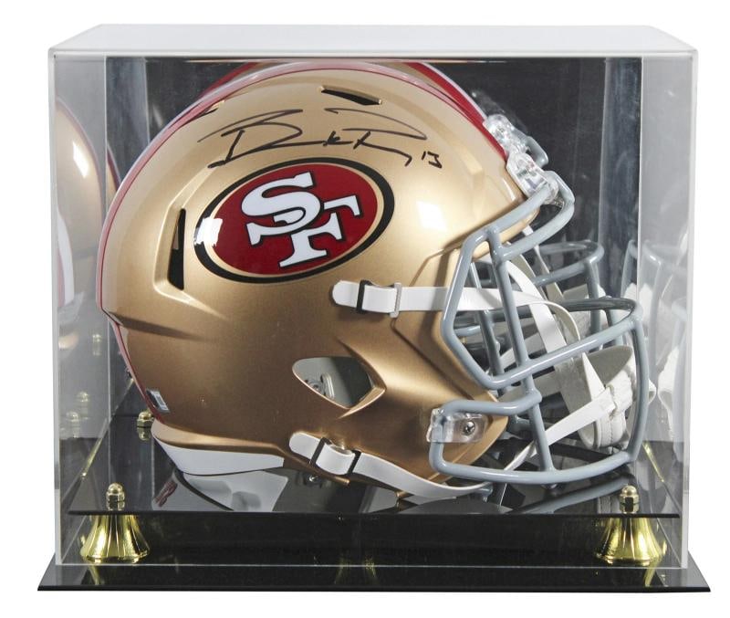 49ers Brock Purdy Signed Full Size Speed Rep Helmet W/ Case BAS Witnessed: Player: Brock Purdy,Product: Helmet,Original/Reprint: Original,Team: San Francisco 49ers,Autograph Authentication: Beckett,PRODUCT_COA: Beckett,PRODUCT_SIGNED_BY_NAME: Brock