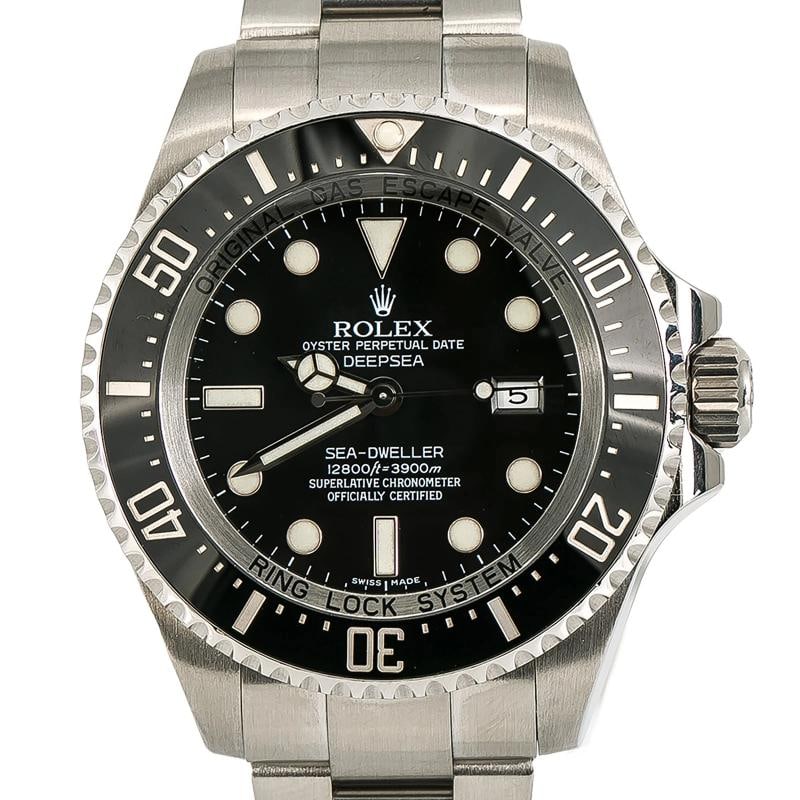 Rolex Sea Dweller Deepsea 116660 SS Oyster Auto Black Dial Men's Watch 44mm: Condition: Pre-owned: An item that has been used previously. The item may have some signs of cosmetic wear, but is fully operational and functions as intended. This item may be a floor model or store