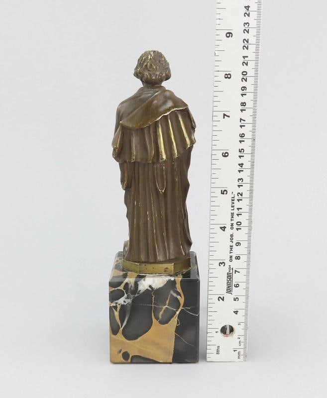 c1890 Small Beethoven Bronze Statue Marble Base Signed Corsini 8 1/2" Tall - 3