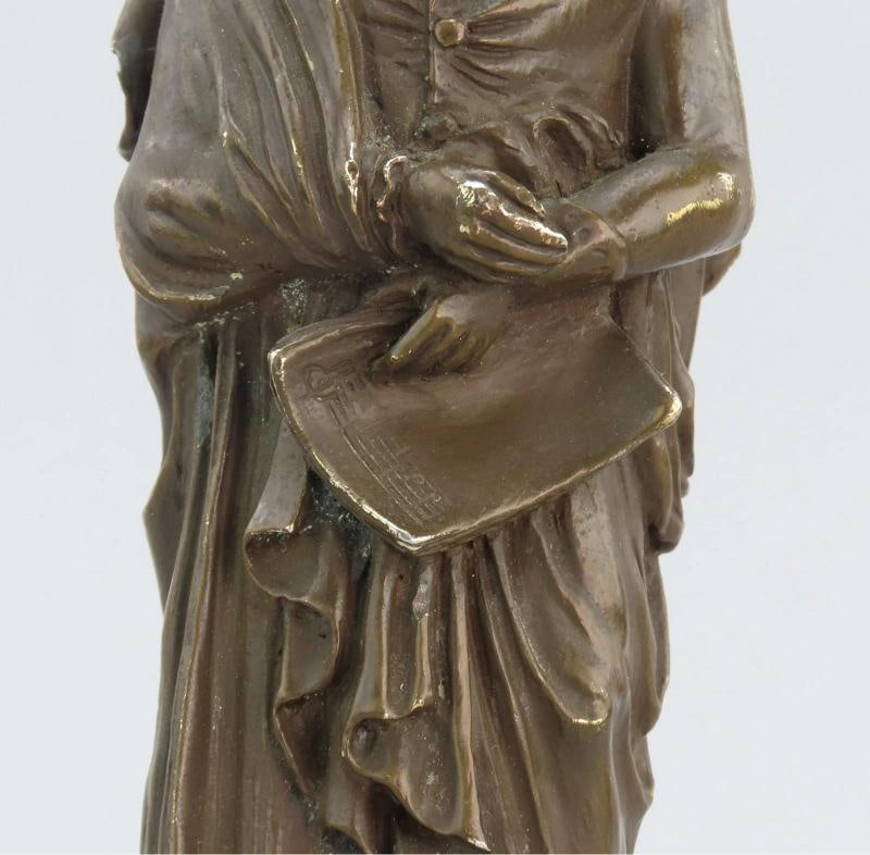 c1890 Small Beethoven Bronze Statue Marble Base Signed Corsini 8 1/2" Tall - 6