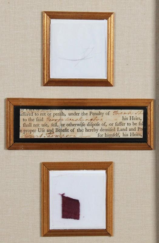 George Washington Signed 1x4.5 Cut Signature Framed Display JSA #Y18072 - 2