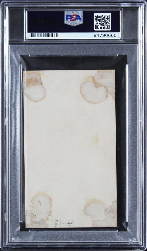 Jefferson Davis "with Best Wishes" Signed 3.5x4.5 Cut Signature PSA/DNA Slabbed - 2