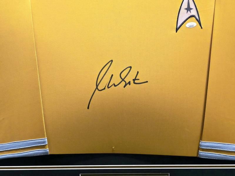 Star Trek William Shatner Signed Framed Gold Uniform Jersey JSA - 3