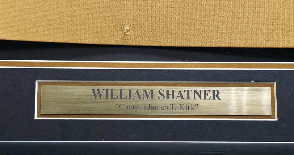 Star Trek William Shatner Signed Framed Gold Uniform Jersey JSA - 5