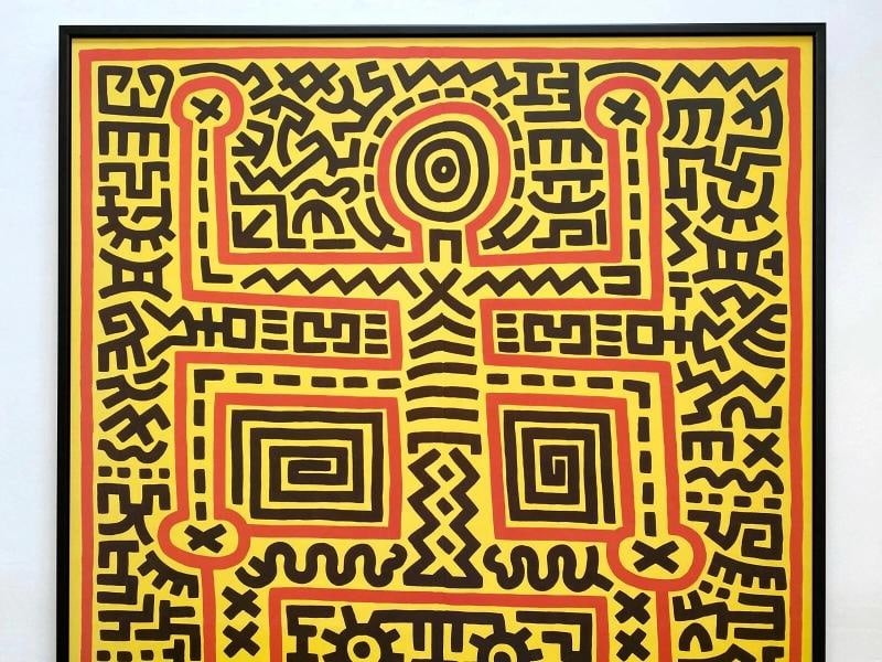 KEITH HARING ESTATE RARE 1999 POP ART FRAMED LITHO PRINT POSTER 1983~( 36 1/4" W X 36 1/4" H X 1"... - 2