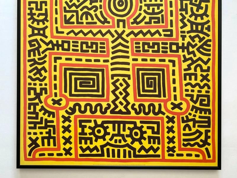 KEITH HARING ESTATE RARE 1999 POP ART FRAMED LITHO PRINT POSTER 1983~( 36 1/4" W X 36 1/4" H X 1"... - 3
