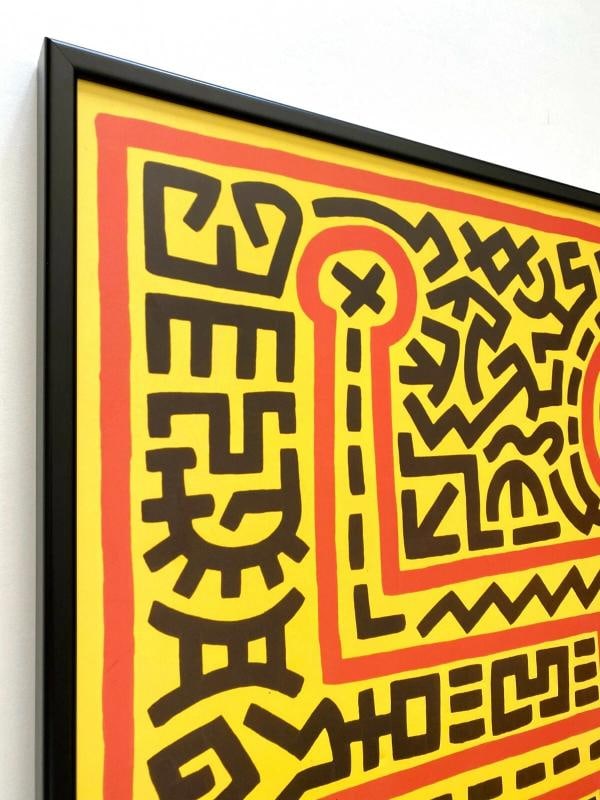 KEITH HARING ESTATE RARE 1999 POP ART FRAMED LITHO PRINT POSTER 1983~( 36 1/4" W X 36 1/4" H X 1"... - 4