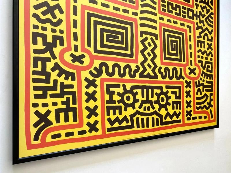 KEITH HARING ESTATE RARE 1999 POP ART FRAMED LITHO PRINT POSTER 1983~( 36 1/4" W X 36 1/4" H X 1"... - 6