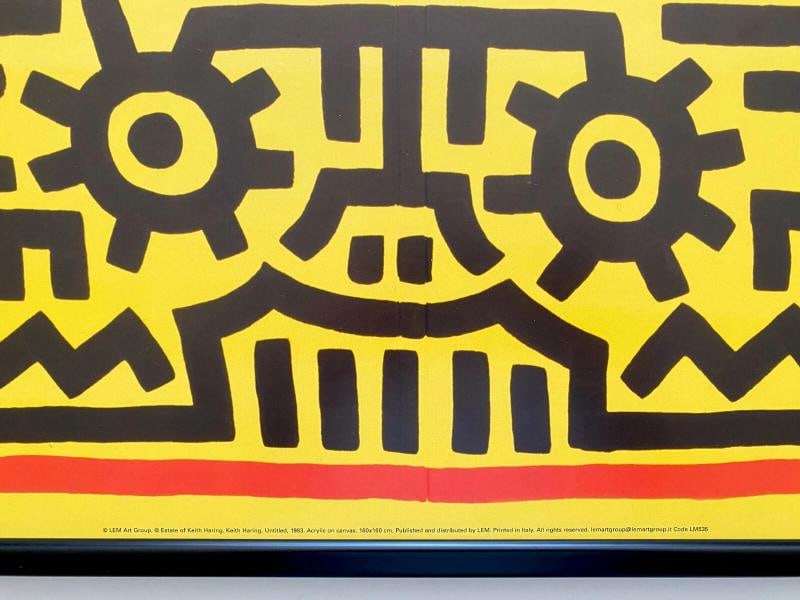 KEITH HARING ESTATE RARE 1999 POP ART FRAMED LITHO PRINT POSTER 1983~( 36 1/4" W X 36 1/4" H X 1"... - 7