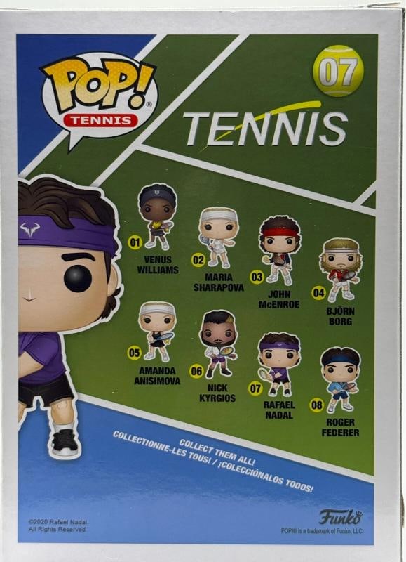 Rafael Nadal Signed Tennis Funko Pop # 07 RAFA Beckett BAS Witnessed Purple Sig - 7