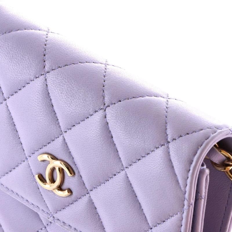 Chanel Bow Strap Card Holder on Chain Quilted Lambskin - 7