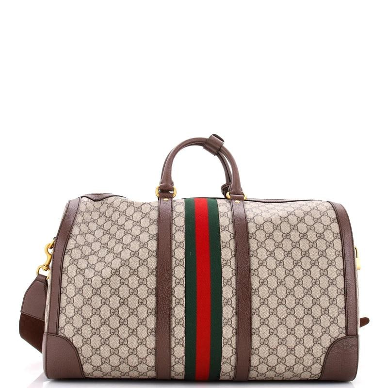 Gucci Savoy Web Convertible Duffle Bag GG Coated Canvas Large - 3