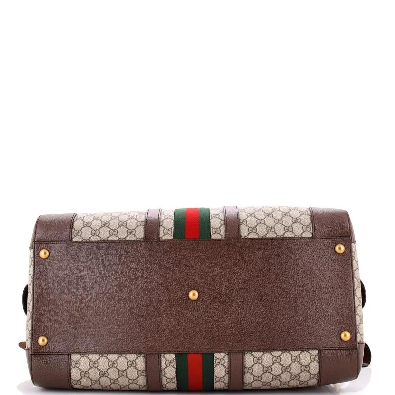 Gucci Savoy Web Convertible Duffle Bag GG Coated Canvas Large - 4