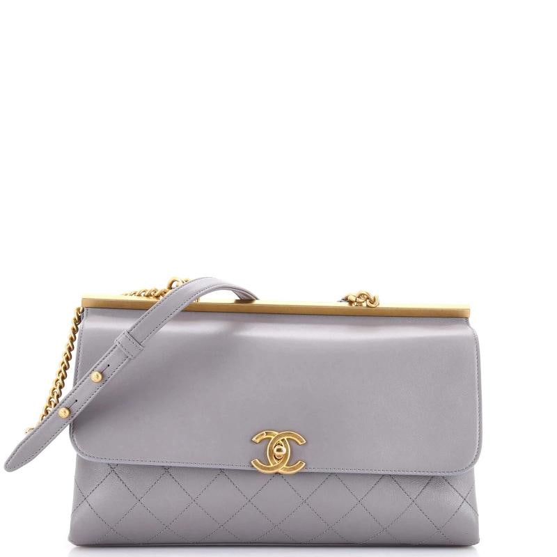 Chanel Coco Luxe Top Handle Bag Quilted Lambskin Large: Accessories: Dust Bag Measurements: Handle Drop 4", Height 8", Width 12", Depth 4", Strap Drop 17-18.5" . Condition: Pre-owned - Excellent,Brand: Chanel,Exterior Material: Leather,Style: Shoulder Bags