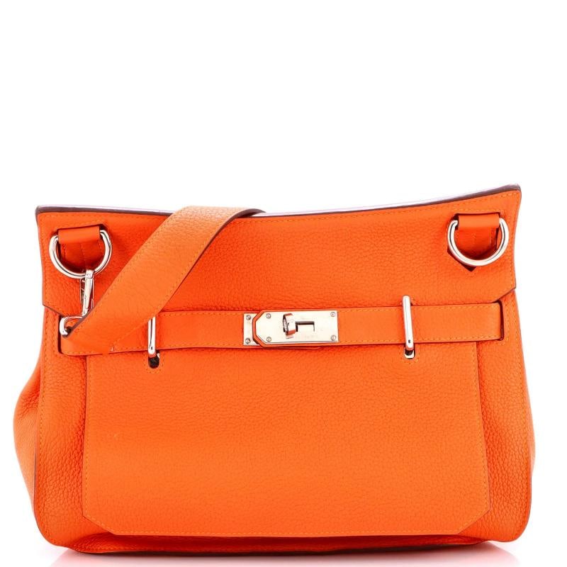 Hermes Jypsiere Bag Clemence 31: Accessories: With Strap Measurements: Handle Drop None", Height 10", Width 12", Depth 5.5", Strap Drop 18.5-22.5", Condition: Pre-owned - Good,Brand: Hermes,Exterior Material: Leather,Style: Cross