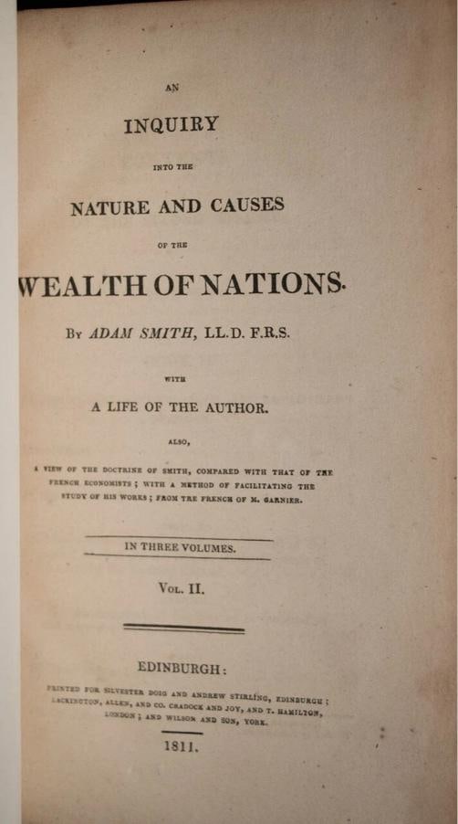 1811 Adam Smith / Inquiry Into The Nature And Causes Of The Wealth Of Nations - 11