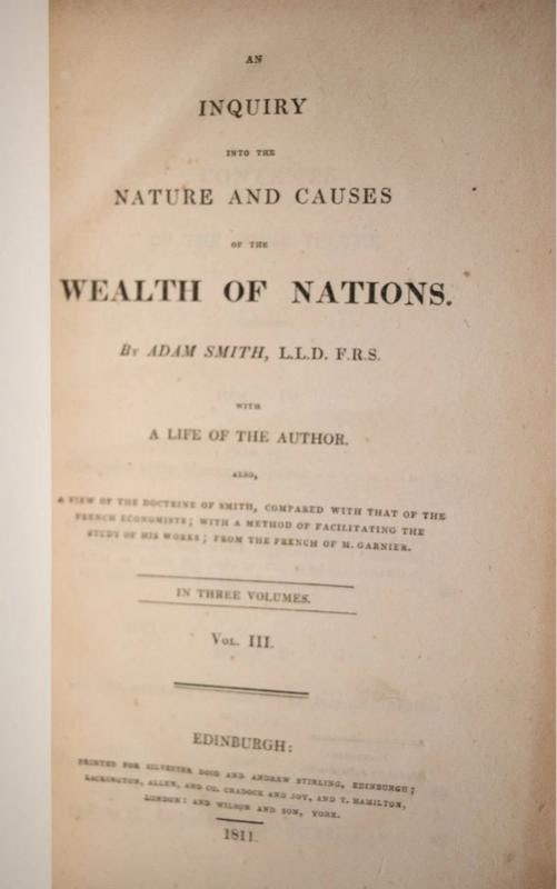 1811 Adam Smith / Inquiry Into The Nature And Causes Of The Wealth Of Nations - 14
