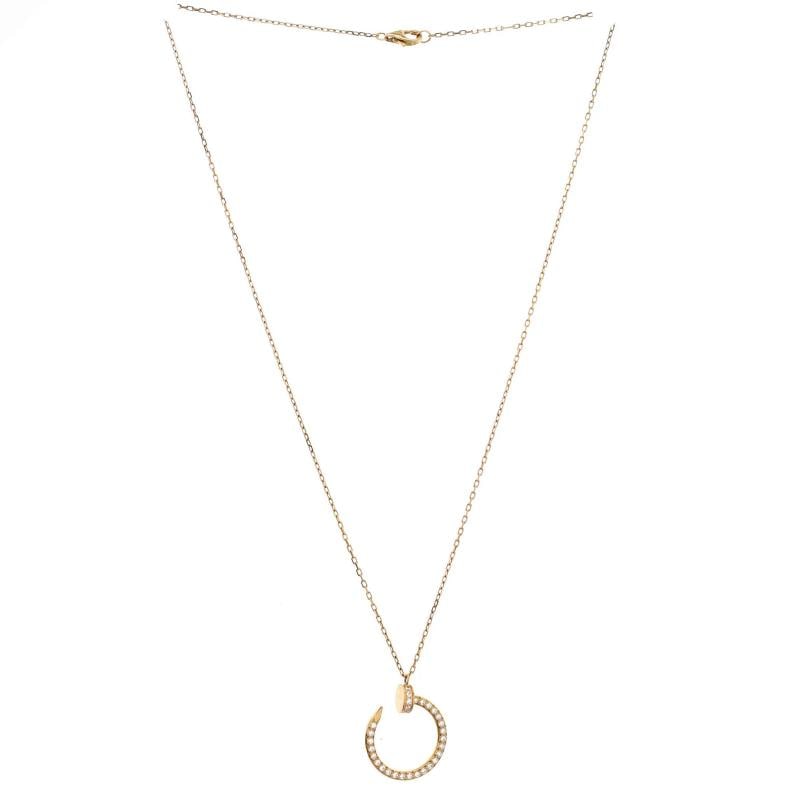 Cartier Juste un Clou Pendant Necklace 18K Yellow Gold and Pave Diamonds - 2