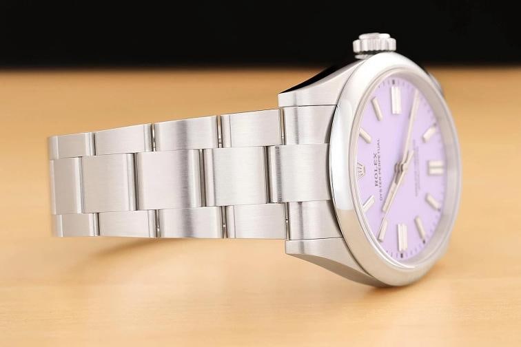2026 CARD ROLEX OYSTER PERPETUAL 41MM 134300 LAVENDER STEEL OYSTER BAND WATCH - 8