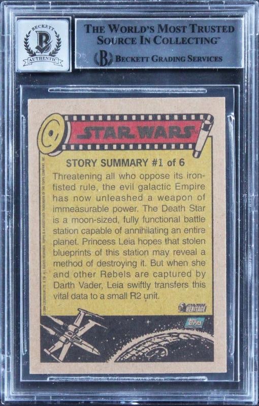 (3) Baker, Daniels +1 Signed 2004 Star Wars Heritage #1 Card Auto 10! BAS Slab - 2